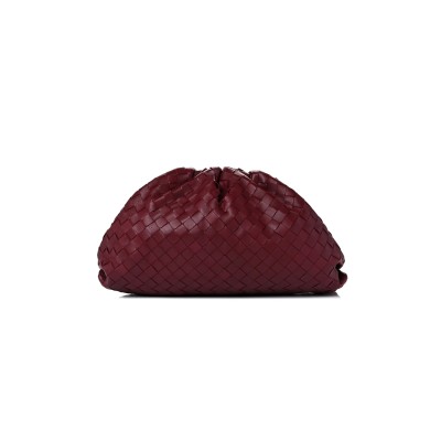 BOTTEGA VENETA NAPPA MAXI INTRECCIATO THE POUCH OVERSIZED CLUTCH BORDEAUX (39*21*13cm)